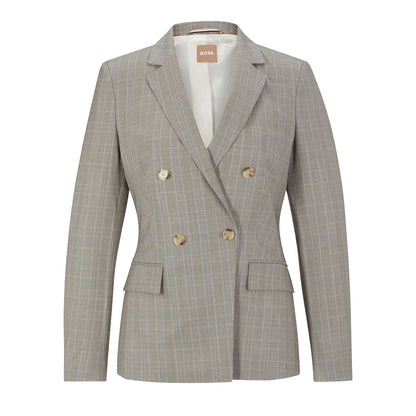 Grey - Front - Boss Womens-Ladies Jacelynee Blazer