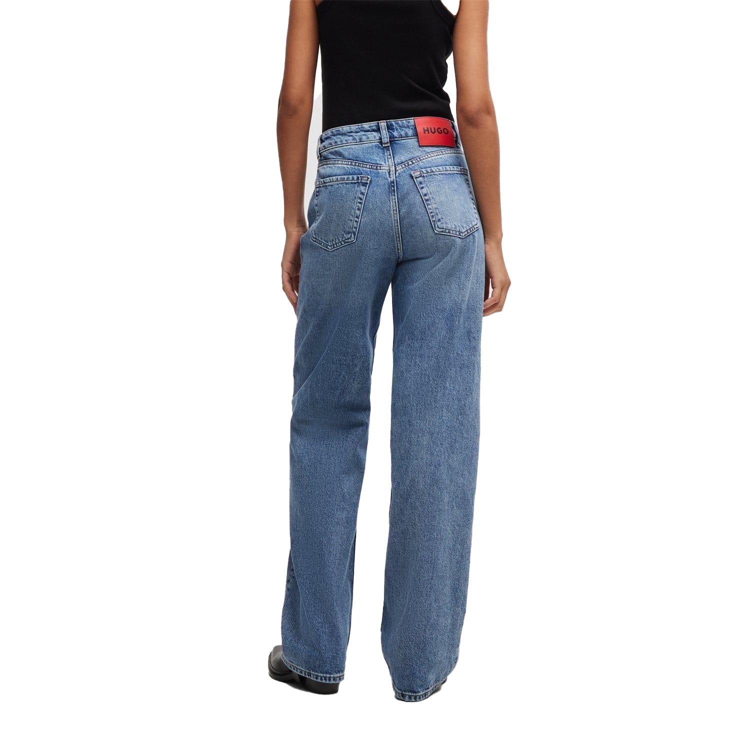 Turquoise - Back - Hugo Womens-Ladies 937 Relaxed Fit Jeans