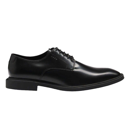 Black - Back - Hugo Mens Gryff Leather Derby Shoes