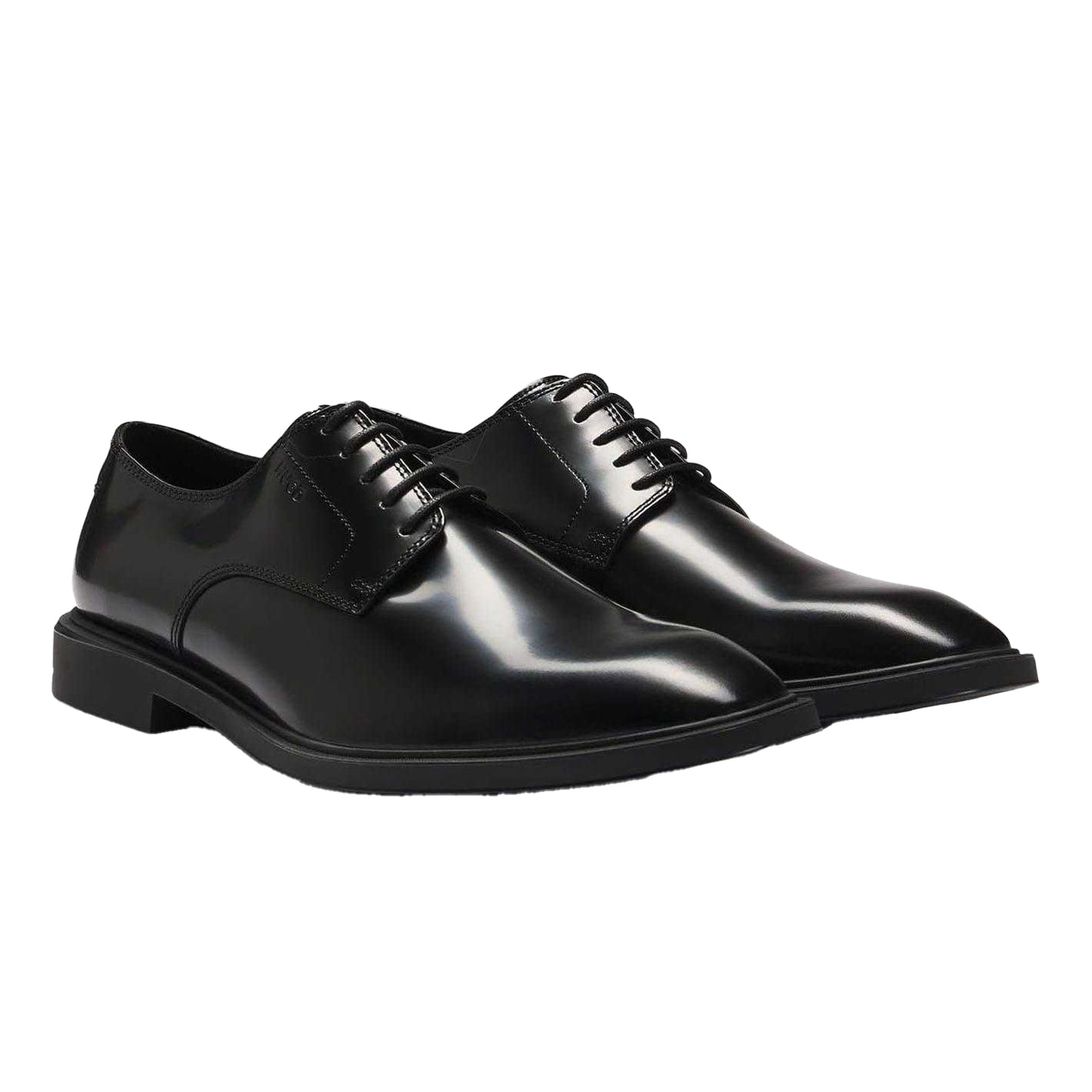 Black - Front - Hugo Mens Gryff Leather Derby Shoes