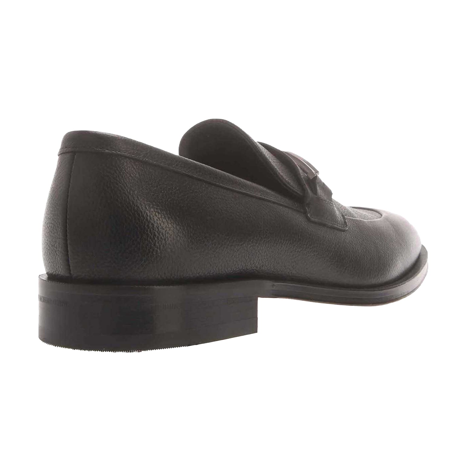 Black - Back - Boss Mens Derrek Leather Loafers