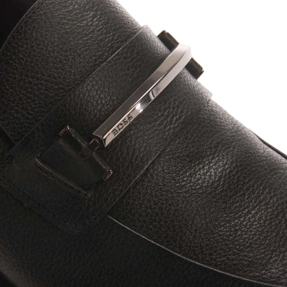 Black - Pack Shot - Boss Mens Derrek Leather Loafers