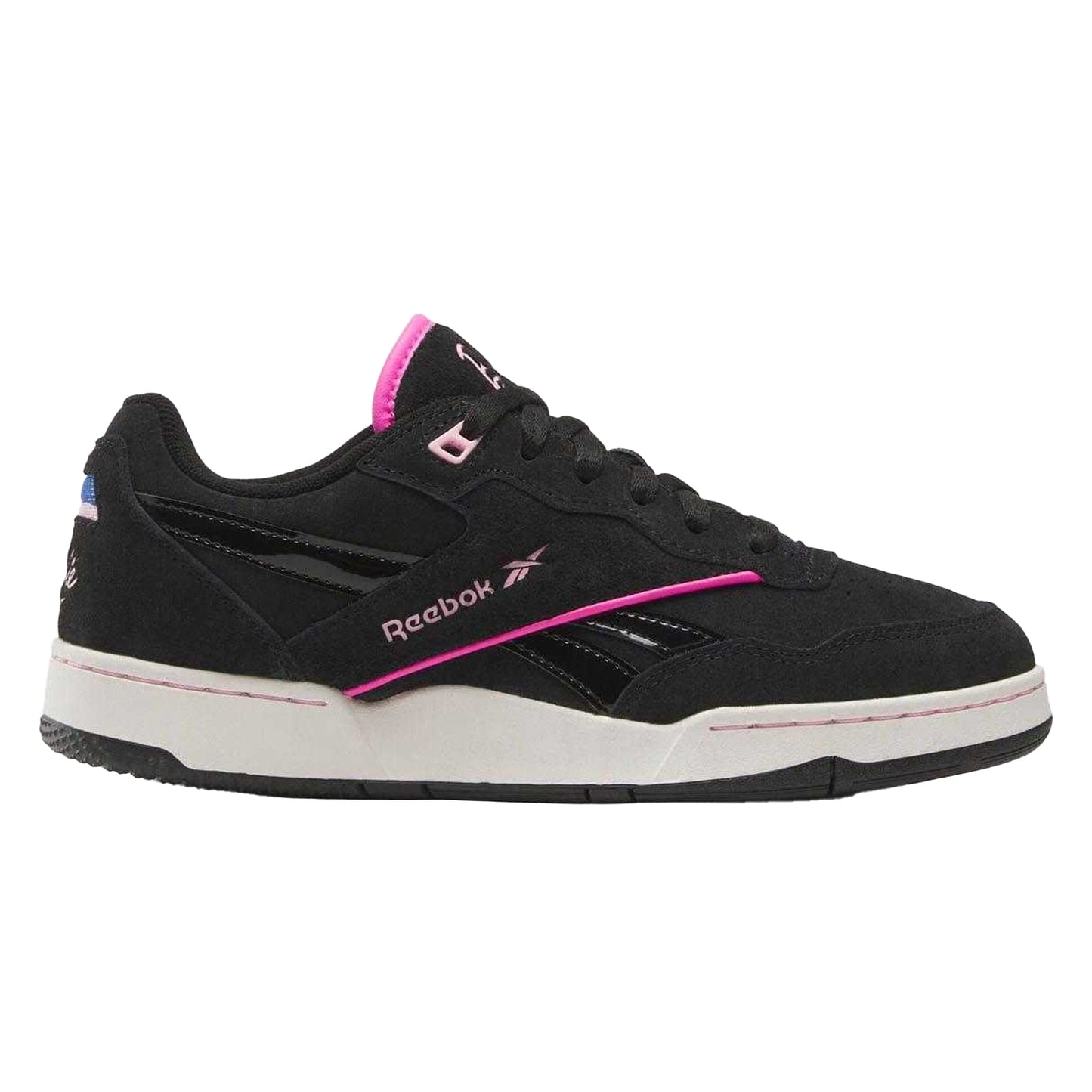 Black - Side - Reebok Childrens-Kids X Barbie BB 4000 II Suede Trainers