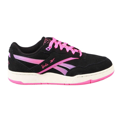 Black-Pink - Side - Reebok Childrens-Kids X Barbie BB 4000 II Suede Trainers