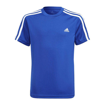Blue-Blue-Black-Black - Side - Adidas Childrens-Kids Designed To Move Top & Bottom Set
