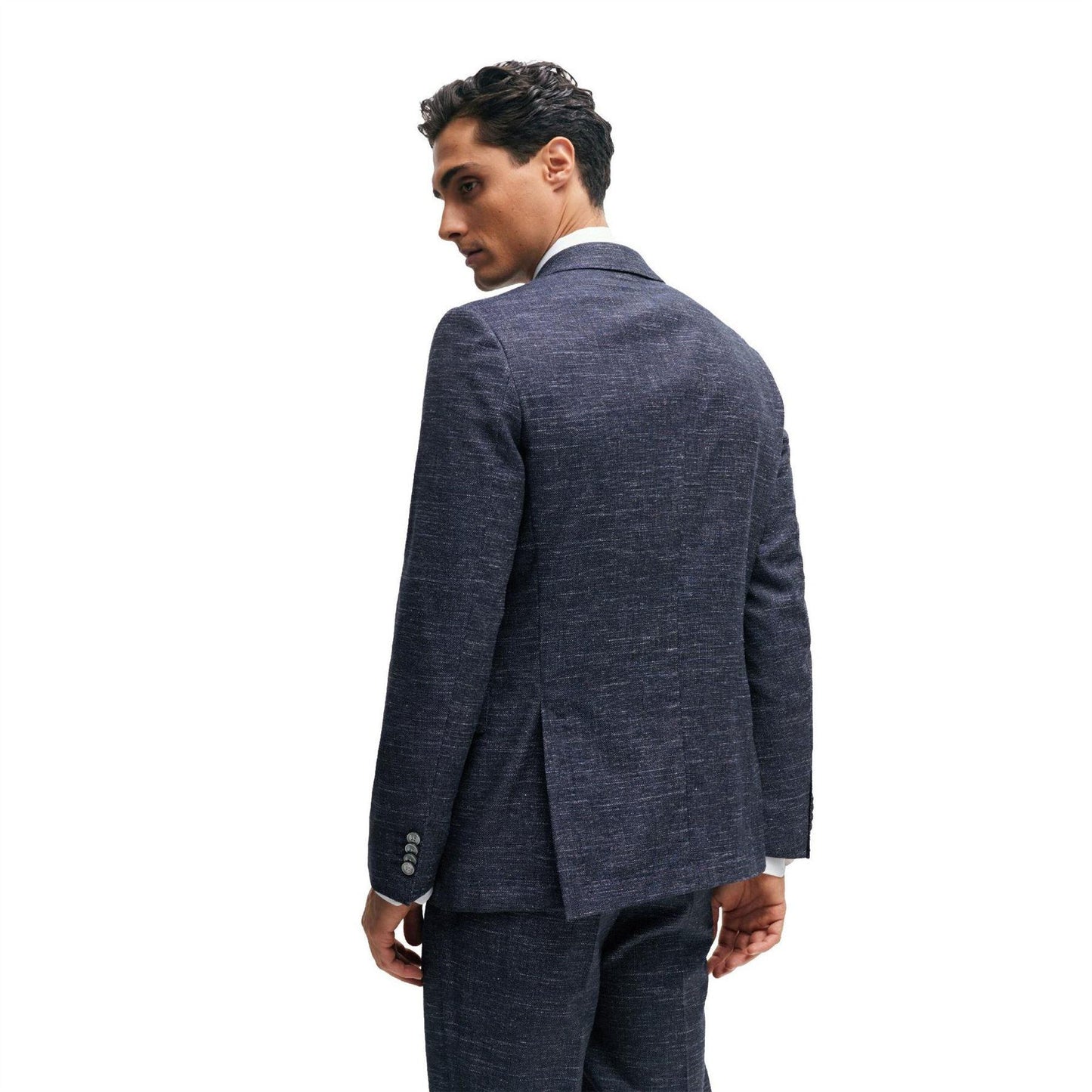 Dark Blue - Back - Boss Mens H-Hutson-233 Slim Blazer