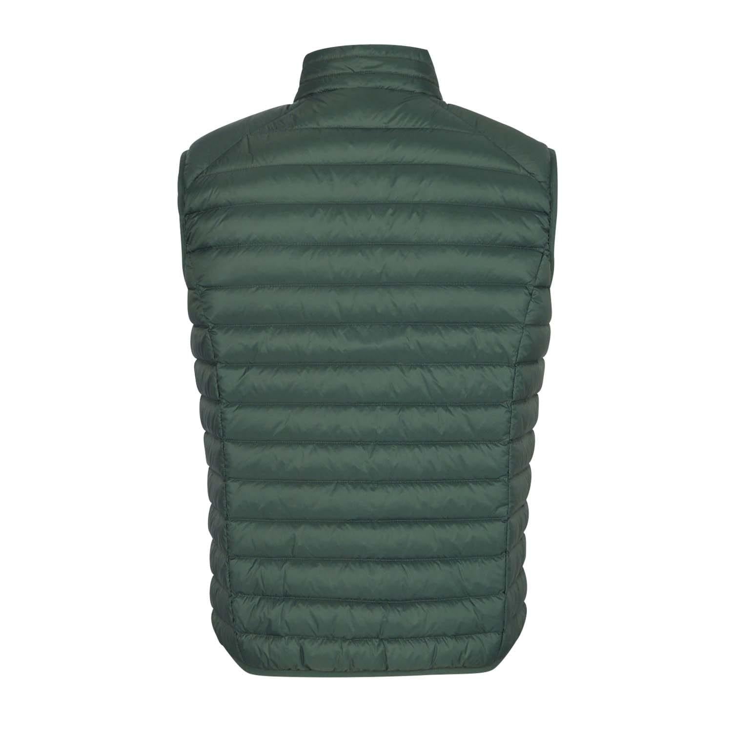 Deep Green - Close up - Jott Mens Tom Puffer Down Gilet