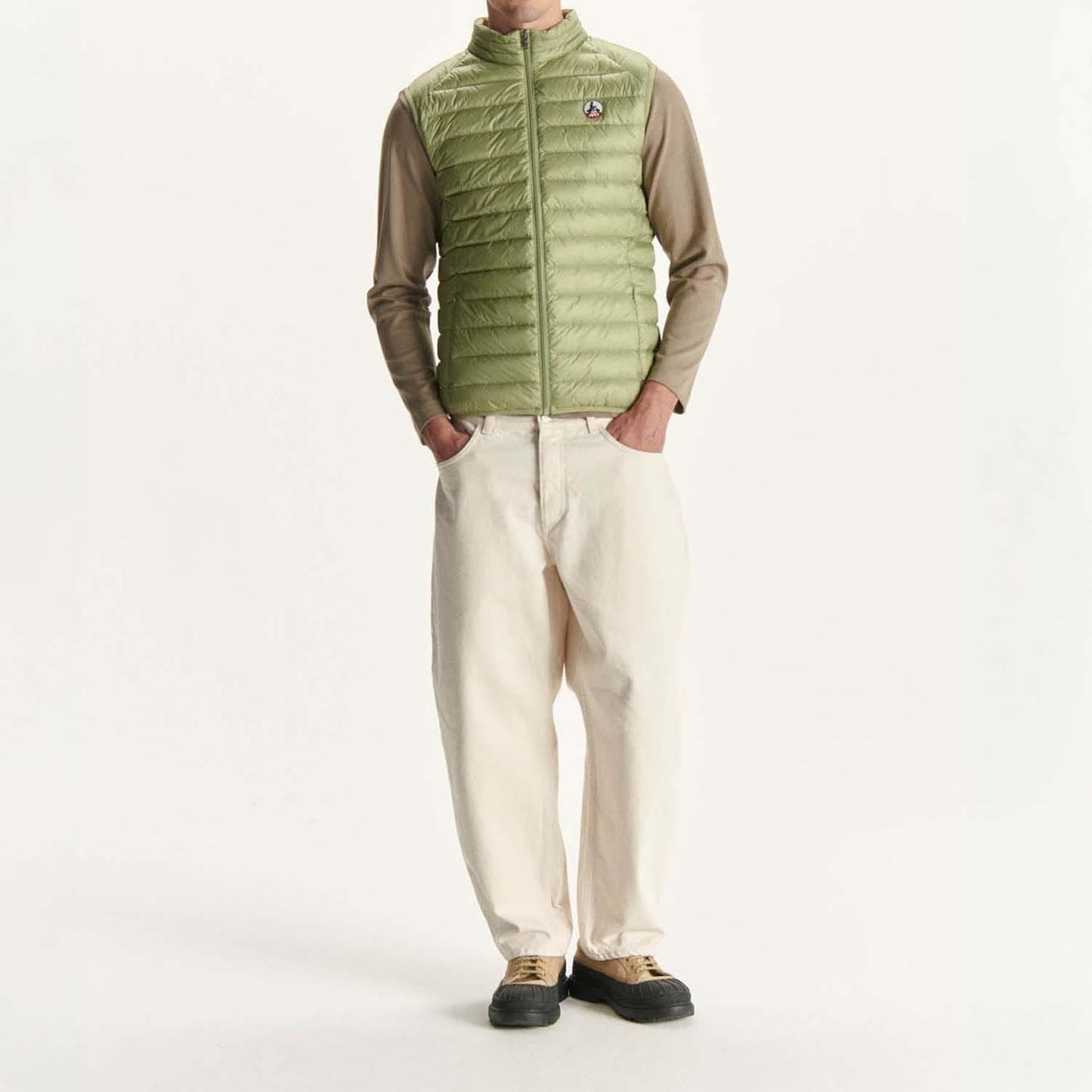 Green - Side - Jott Mens Tom Puffer Down Gilet