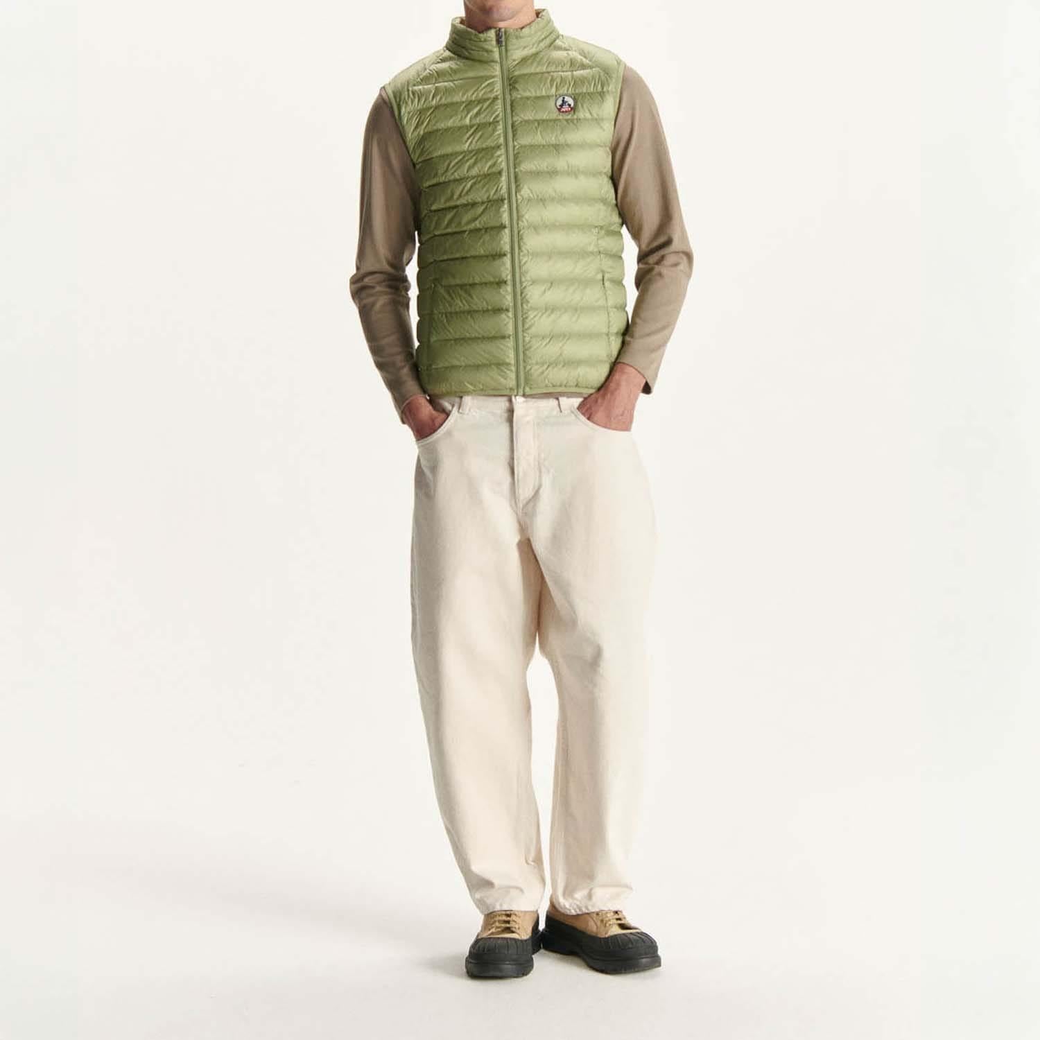 Green - Side - Jott Mens Tom Puffer Down Gilet