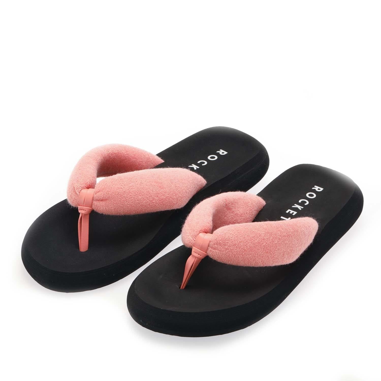 Peach - Back - Rocket Dog Womens-Ladies Sunset Puffer Flip Flops