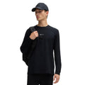 Black - Pack Shot - Boss Mens Togn Mirror Logo Long-Sleeved T-Shirt
