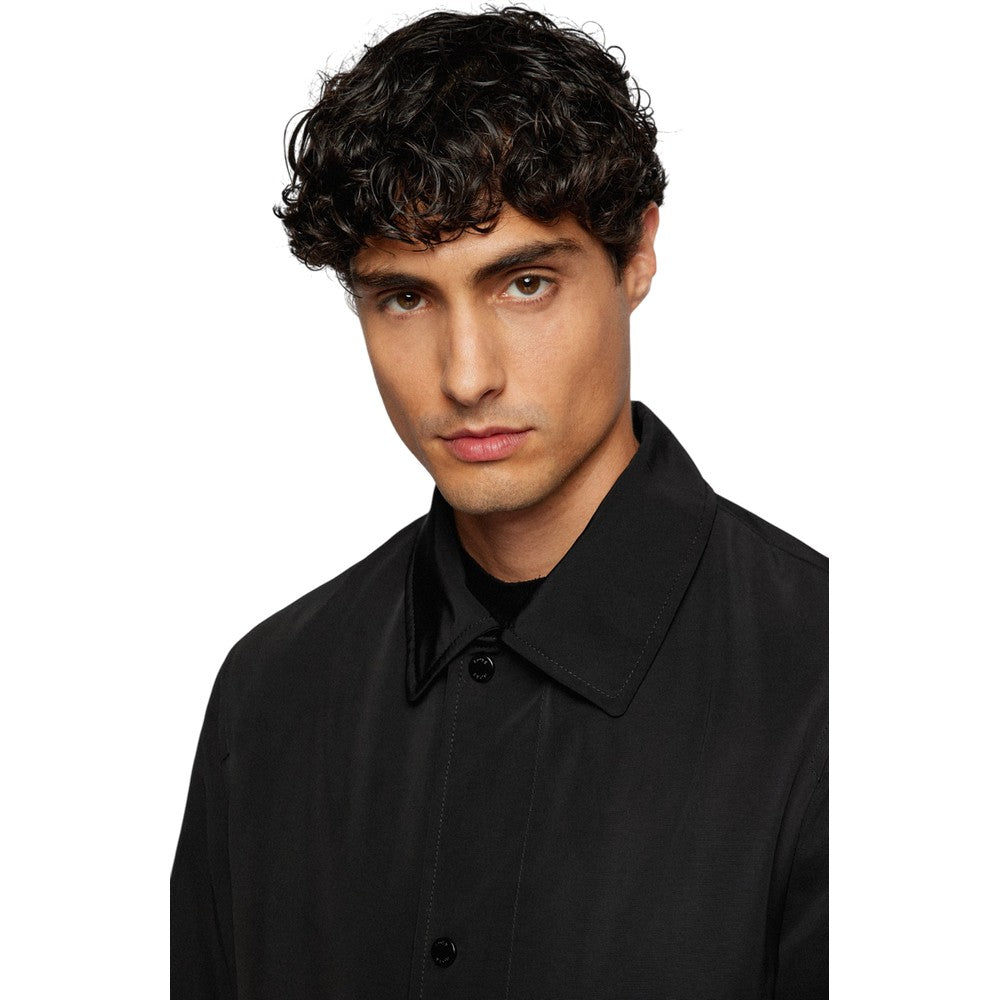 Black - Side - Boss Mens Dain5 Overcoat