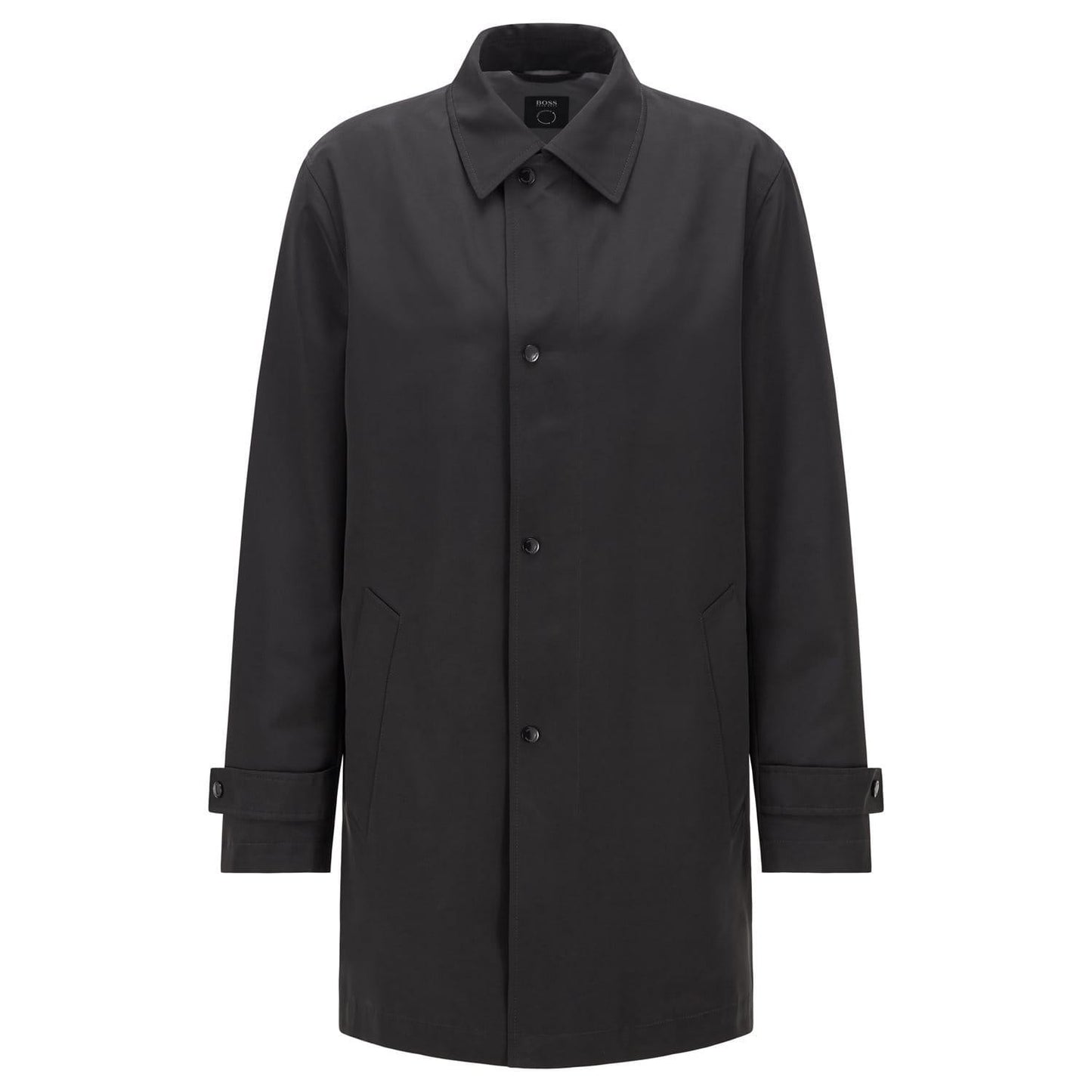 Black - Front - Boss Mens Dain5 Overcoat