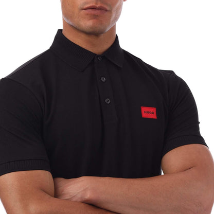 Black - Side - Hugo Mens Dereso232 Polo Shirt