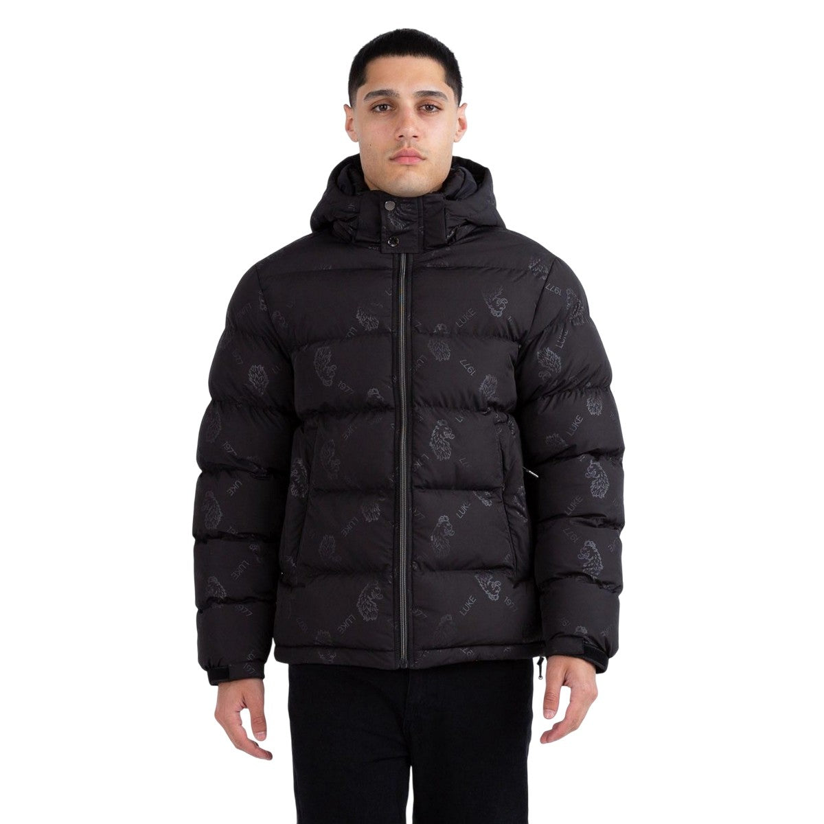 Black - Pack Shot - Luke 1977 Mens Mallard Padded Jacket