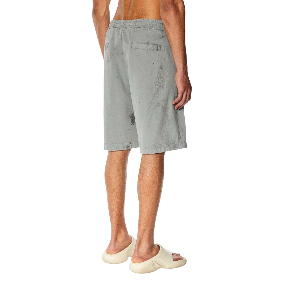 Grey - Back - Diesel Mens P-Crown-N1 Shorts