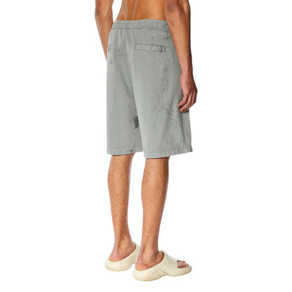 Grey - Back - Diesel Mens P-Crown-N1 Shorts