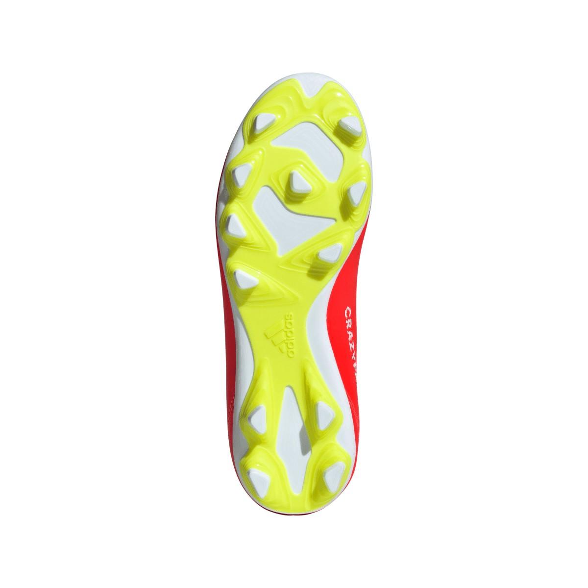 Red - Side - Adidas Childrens-Kids X Crazyfast Club Flexible Ground Football Boots