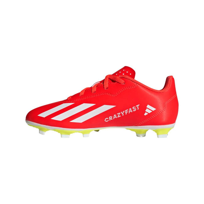 Red - Pack Shot - Adidas Childrens-Kids X Crazyfast Club Flexible Ground Football Boots