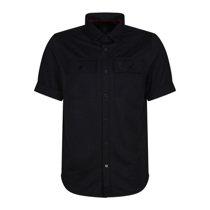 Black - Front - Luke 1977 Mens Mr Social Utility Pocket Shirt