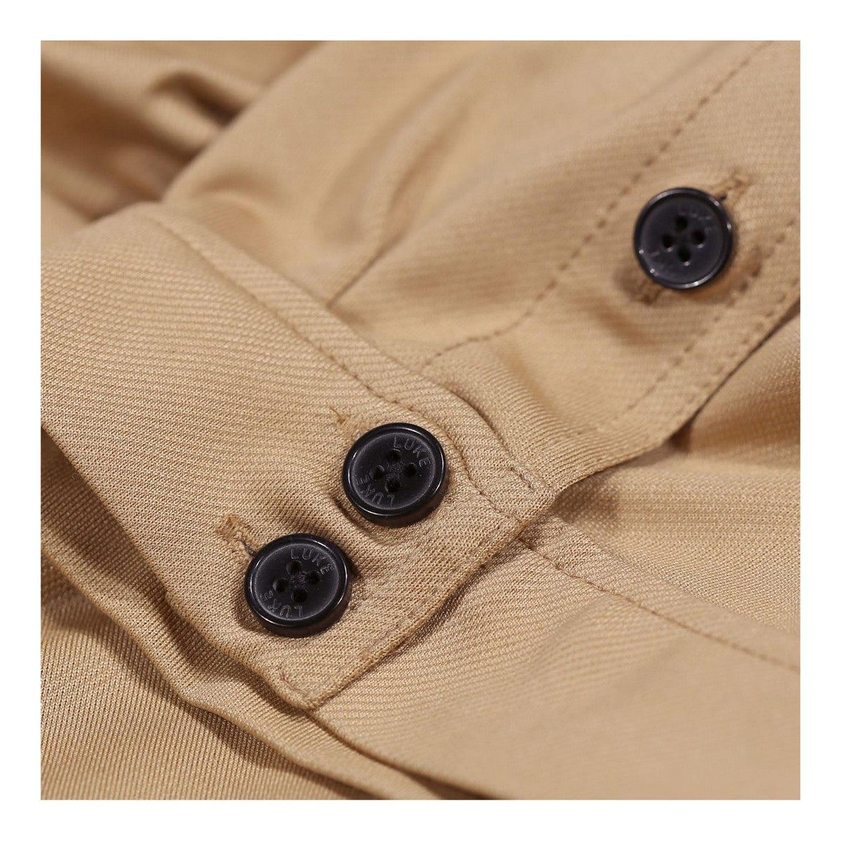 Beige - Back - Luke 1977 Mens Mr Social Utility Pocket Shirt
