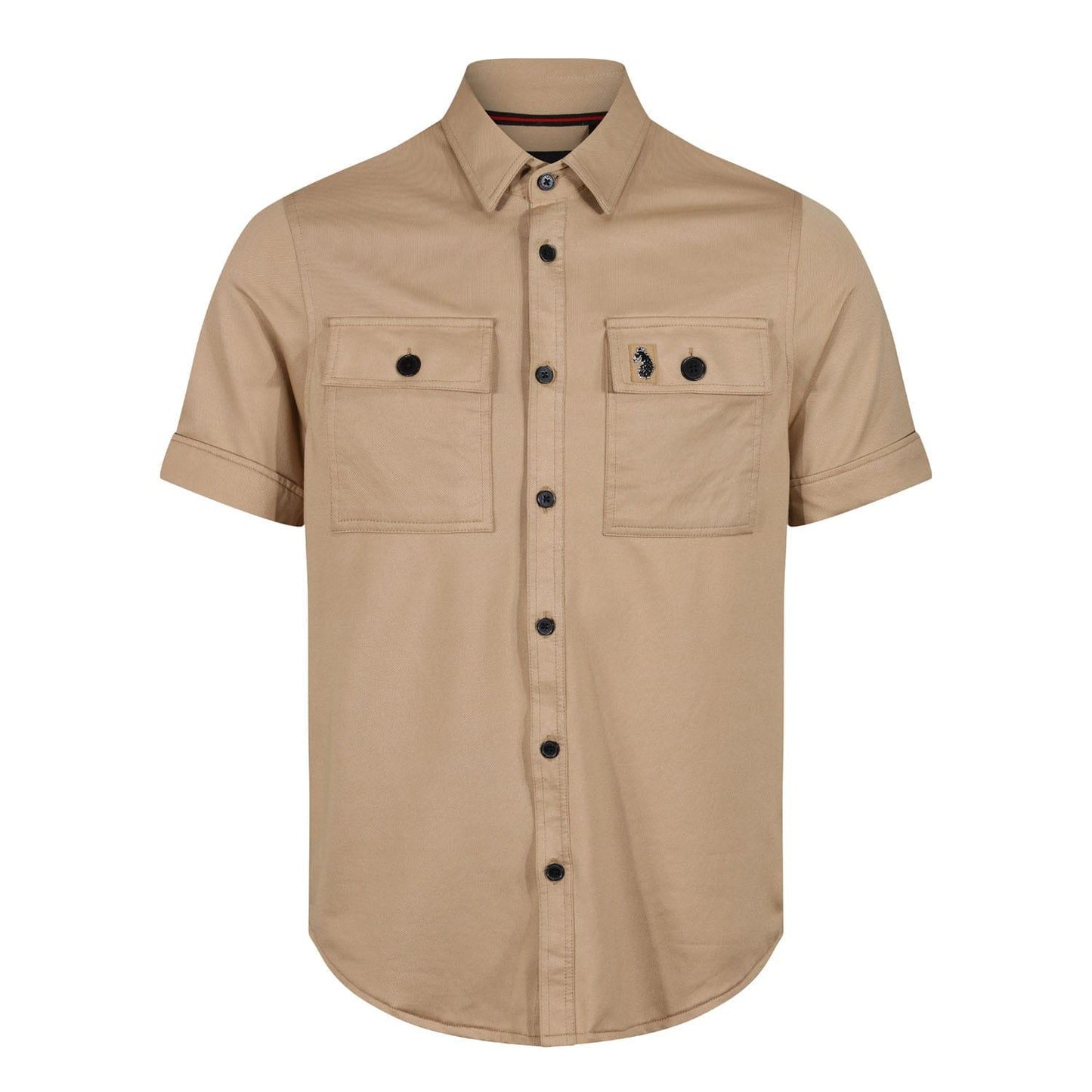 Beige - Front - Luke 1977 Mens Mr Social Utility Pocket Shirt