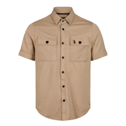 Beige - Front - Luke 1977 Mens Mr Social Utility Pocket Shirt