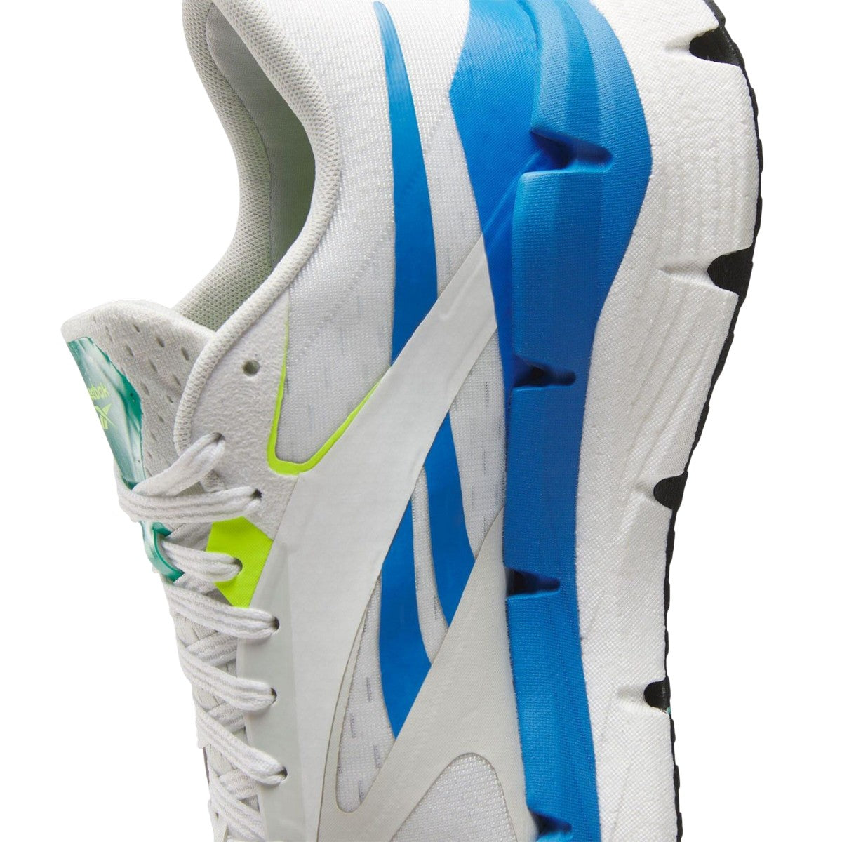 White-Yellow - Close up - Reebok Mens FloatZig Symmetros Trainers