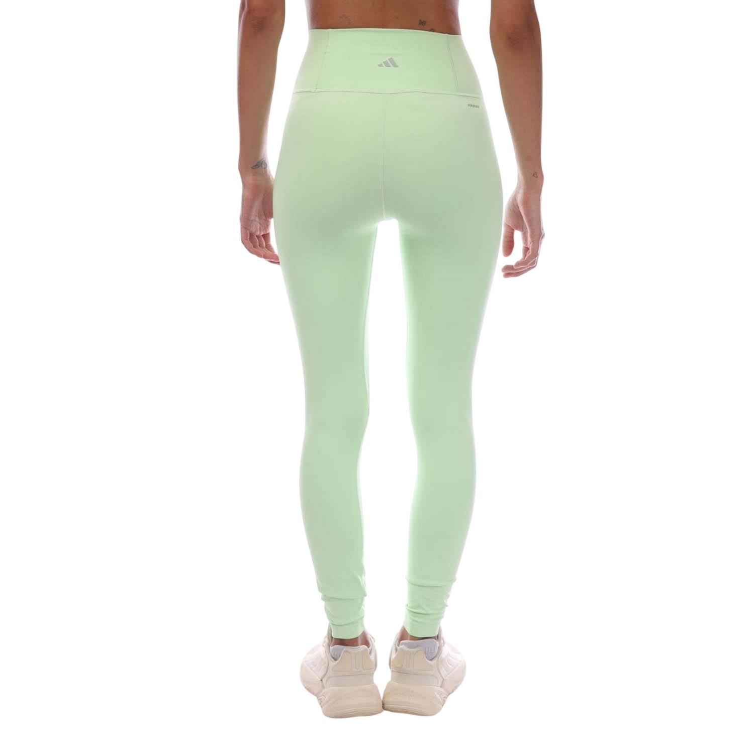 Green - Back - Adidas Womens-Ladies All Me 7-8 Leggings