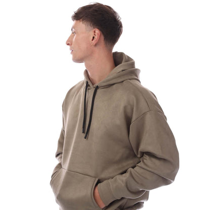 Green - Side - Hugo Boss Mens Sly Suede Hoodie