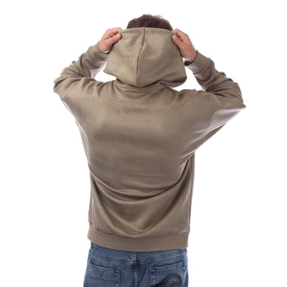 Green - Back - Hugo Boss Mens Sly Suede Hoodie