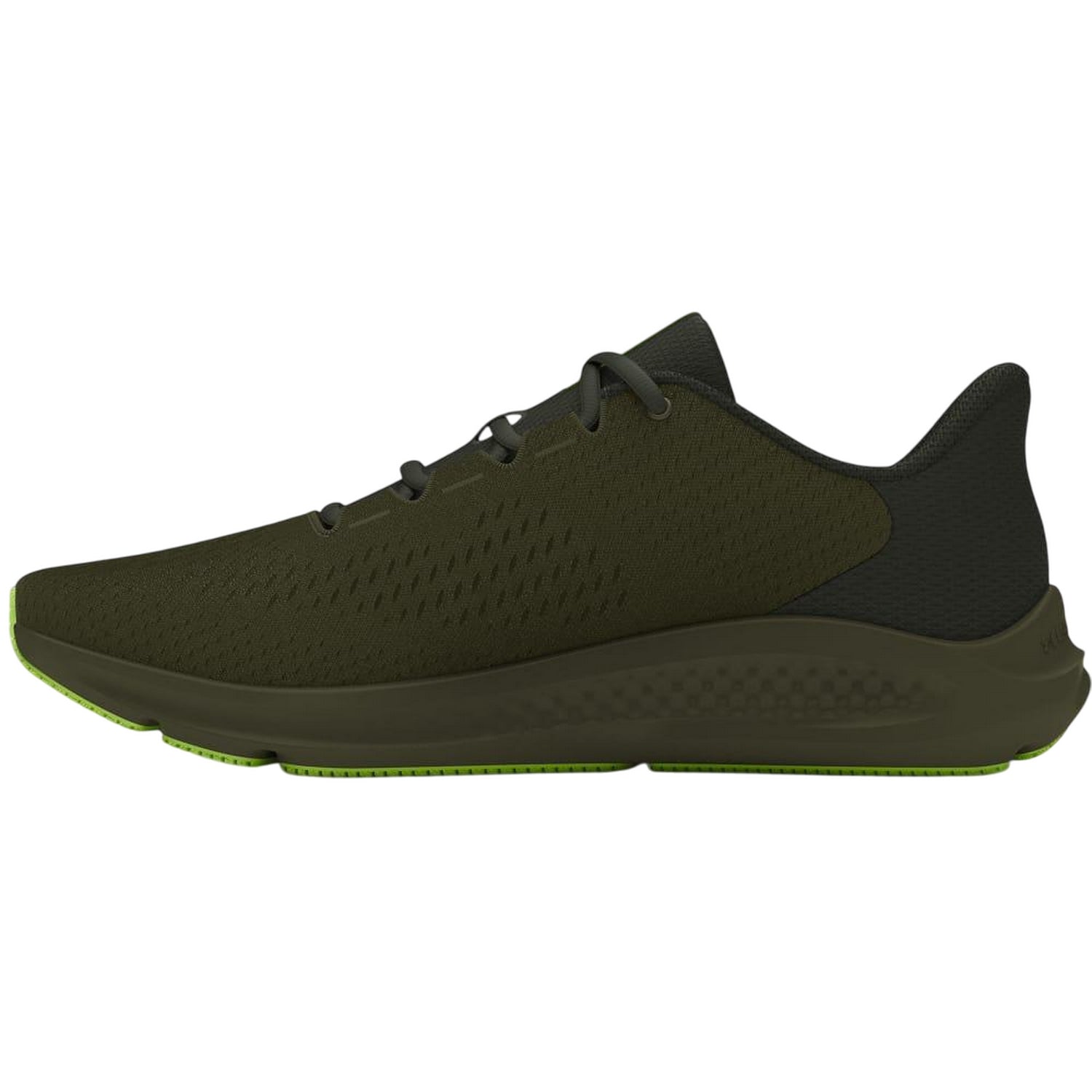 Green - Side - Under Armour Mens Charged Pursuit 3 Trainers