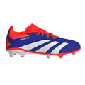 Lucid Blue-Cloud White-Solar Red - Front - Adidas Childrens-Kids Predator Elite Firm Ground Football Boots
