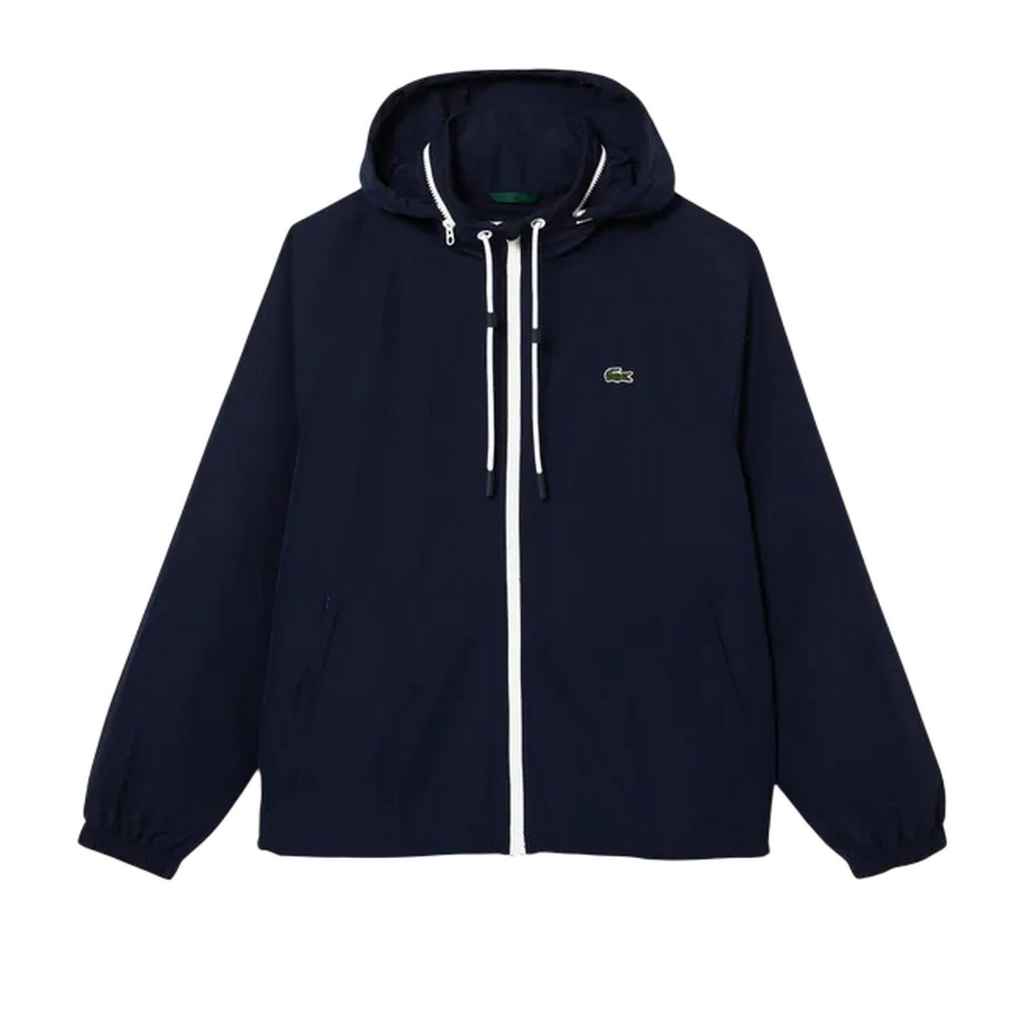 Blue - Front - Lacoste Mens Water Repellent Detachable Hood Jacket