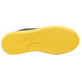 Black-Yellow - Pack Shot - Lavair Mens Luna Logo Leather Trainers