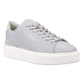 Grey - Front - Lavair Mens Luna Logo Leather Trainers