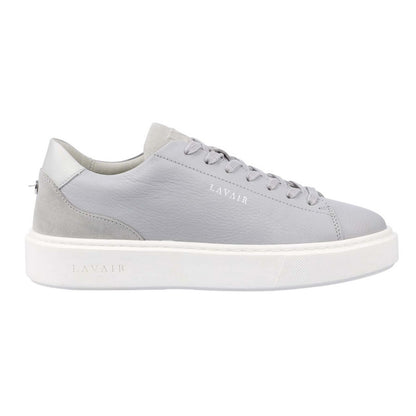 Grey - Lifestyle - Lavair Mens Luna Logo Leather Trainers