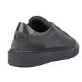 Black - Back - Lavair Mens Luna Logo Leather Trainers