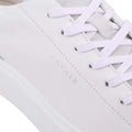 White-Grey - Side - Lavair Mens Luna Logo Leather Trainers