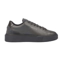 Black - Side - Lavair Mens Luna Logo Leather Trainers