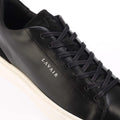 White-Black - Pack Shot - Lavair Mens Luna Logo Leather Trainers