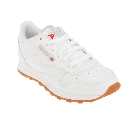White-Grey - Front - Reebok Womens-Ladies Classic Leather Trainers