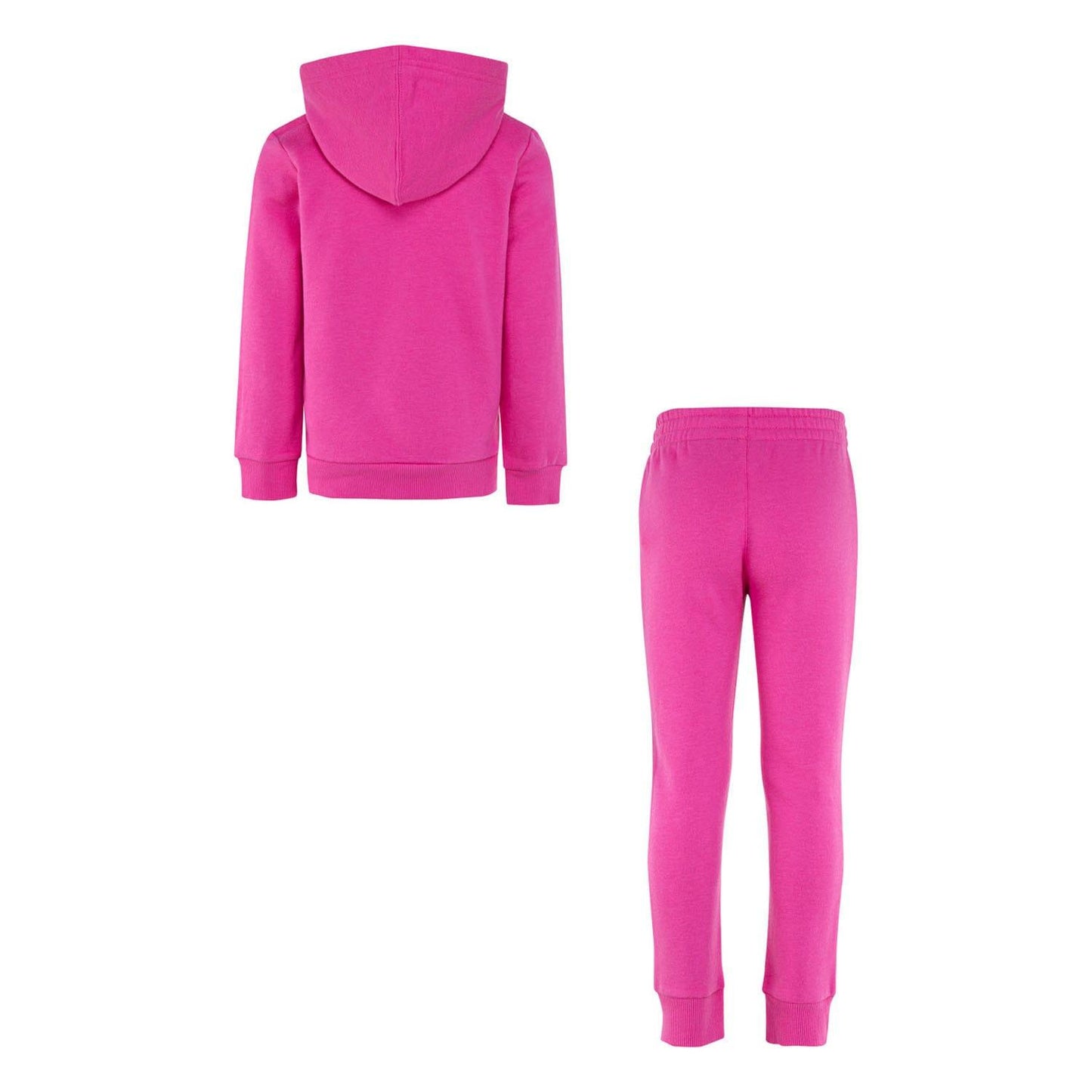 Pink - Back - Converse Girls Logo Full Zip Tracksuit Set
