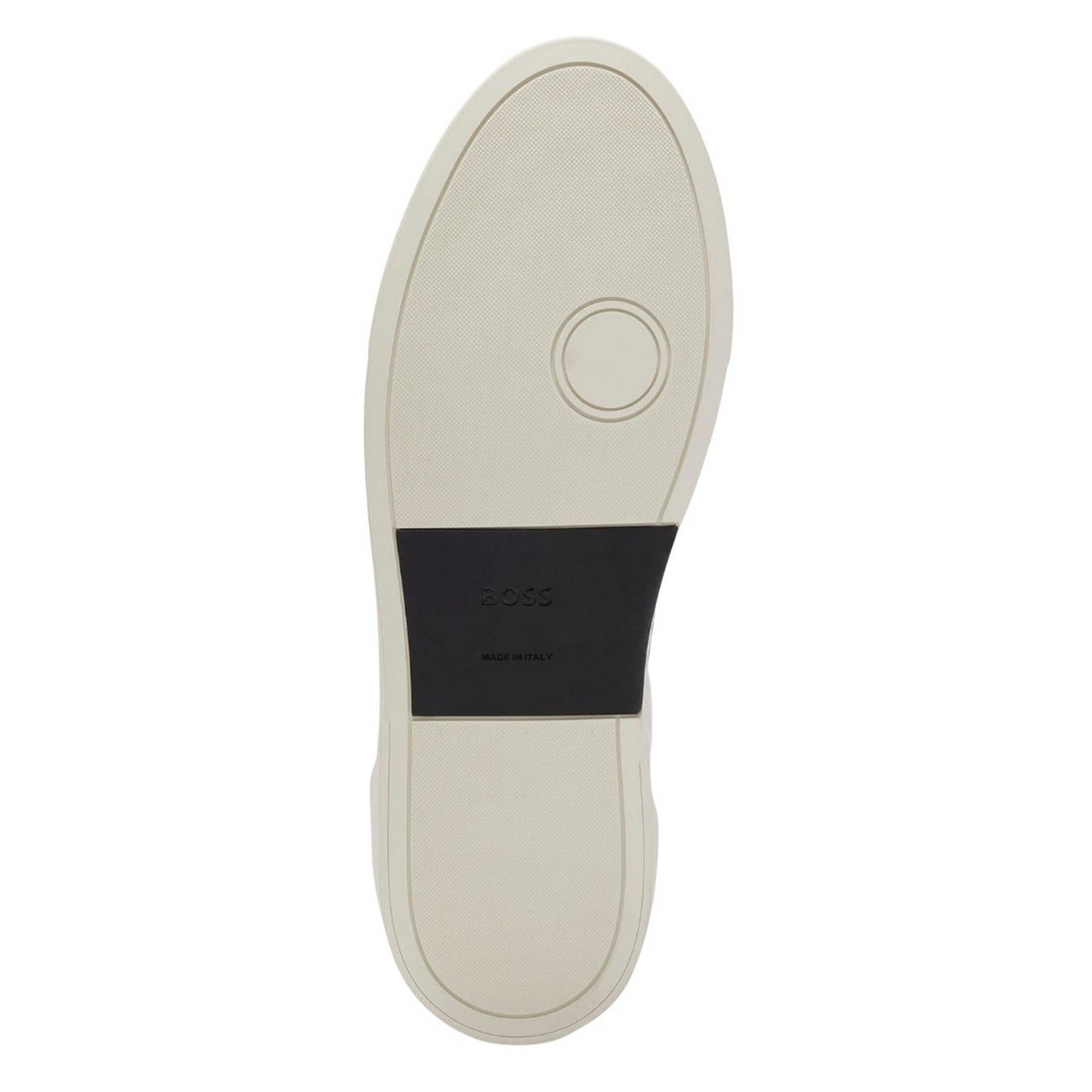 White-Black - Pack Shot - Boss Mens Gary Leather Tennis Shoes