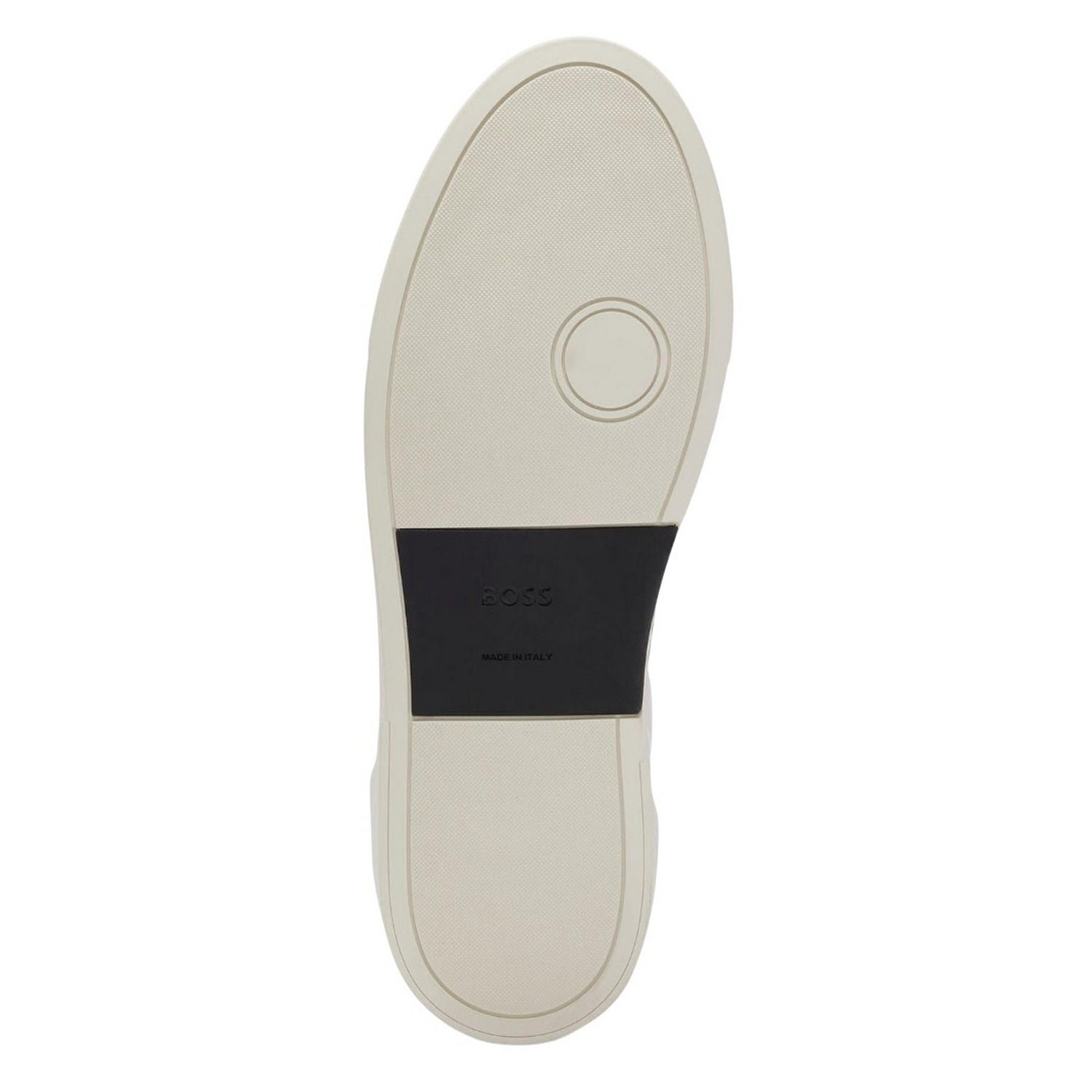 White-Black - Pack Shot - Boss Mens Gary Leather Tennis Shoes
