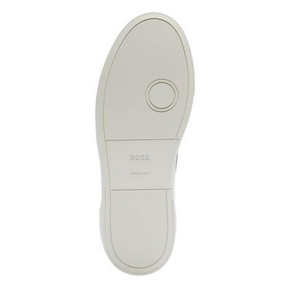 White - Pack Shot - Boss Mens Gary Leather Tennis Shoes