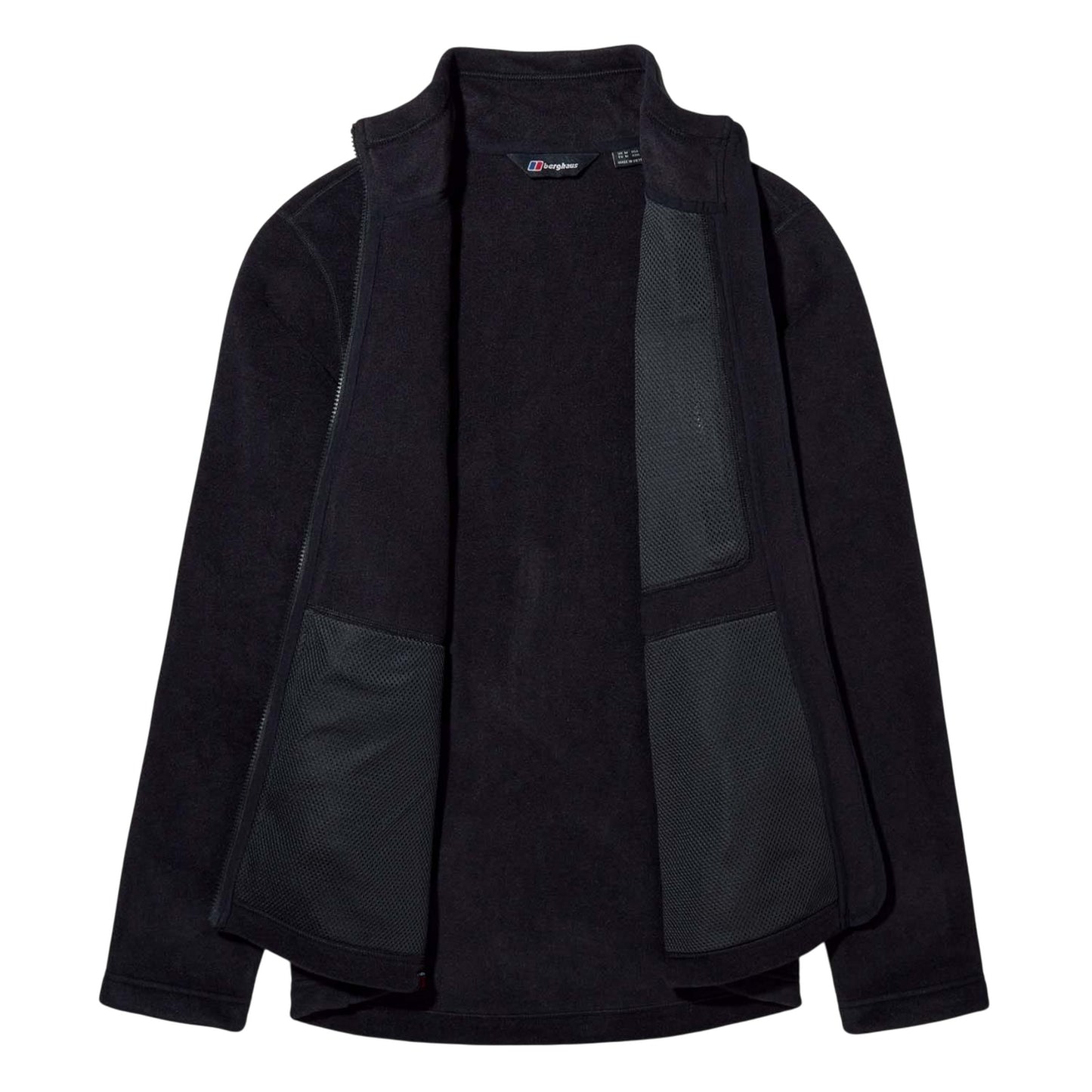 Black - Side - Berghaus Mens InterActive Polartech Fleece Jacket