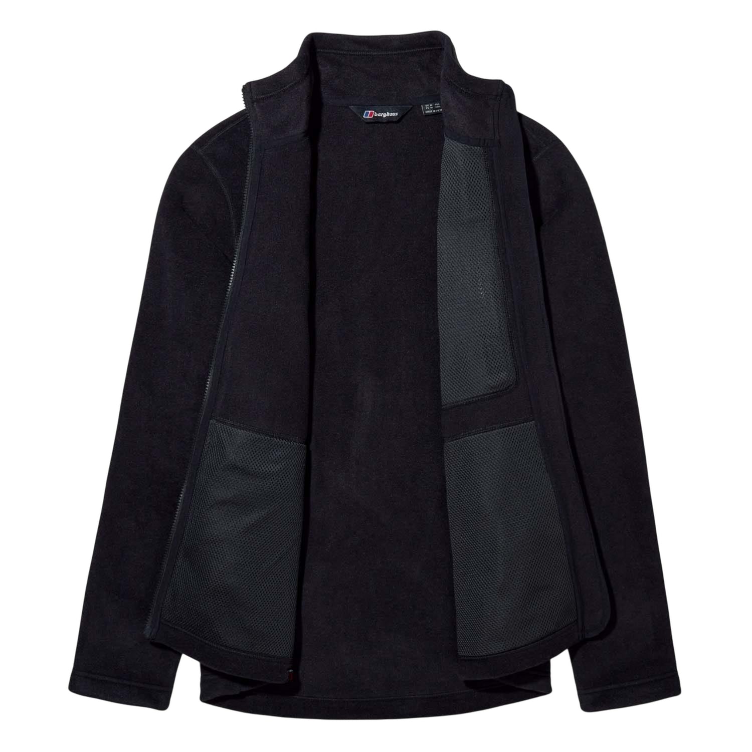 Black - Side - Berghaus Mens InterActive Polartech Fleece Jacket