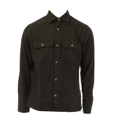 Khaki Green - Front - Jack And Jones Mens Darren Flannel Overshirt