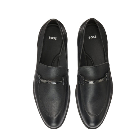 Black - Lifestyle - Boss Mens Tayil Leather Loafers